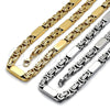 Stainless Steel Necklace and Bracelet, Polished, Steel Finish, 06.116.0224.22