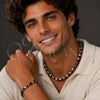 Stainless Steel Necklace and Bracelet, Puff Mariner Design, Polished, Two Tone, 06.116.0225.22