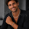 Stainless Steel Necklace and Bracelet, Puff Mariner Design, Polished, Two Tone, 06.116.0226.22