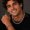 Stainless Steel Necklace and Bracelet, Puff Mariner Design, Polished, Steel Finish, 06.116.0227.22