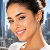 Rhodium Gold Filled Stud Earring, Drink Glass Design, with White Micro Pave, Polished, Rhodium Finish, 02.310.0150