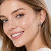 Rhodium Gold Filled Stud Earring, Pineapple Design, with Multicolor Cubic Zirconia, Polished, Rhodium Finish, 02.310.0160