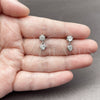 White Gold Filled Stud Earring, Heart Design, with White Cubic Zirconia, Polished, Rhodium Finish, 02.310.0177