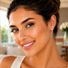 Rhodium Gold Filled Stud Earring, Airplane Design, with White Cubic Zirconia, Polished, Rhodium Finish, 02.310.0182