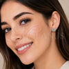 White Gold Filled Stud Earring, Butterfly Design, with White Micro Pave, Polished, Rhodium Finish, 02.310.0217