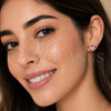 Rhodium Gold Filled Stud Earring, Heart Design, with Multicolor Cubic Zirconia, Polished, Rhodium Finish, 02.310.0213.1