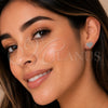 White Gold Filled Stud Earring, Heart Design, with White Cubic Zirconia, Polished, Rhodium Finish, 02.310.0228