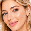 Rhodium Gold Filled Huggie Hoop, with White Micro Pave, Polished, Rhodium Finish, 02.282.0101.1.20