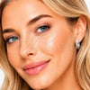 Rhodium Gold Filled Huggie Hoop, with White Micro Pave, Polished, Rhodium Finish, 02.282.0147.20