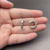 Rhodium Gold Filled Huggie Hoop, Ball Design, Polished, Rhodium Finish, 02.282.0152.15