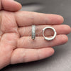 Rhodium Gold Filled Huggie Hoop, with White Cubic Zirconia, Polished, Rhodium Finish, 02.282.0154.18 for wholesale, additional product view 3