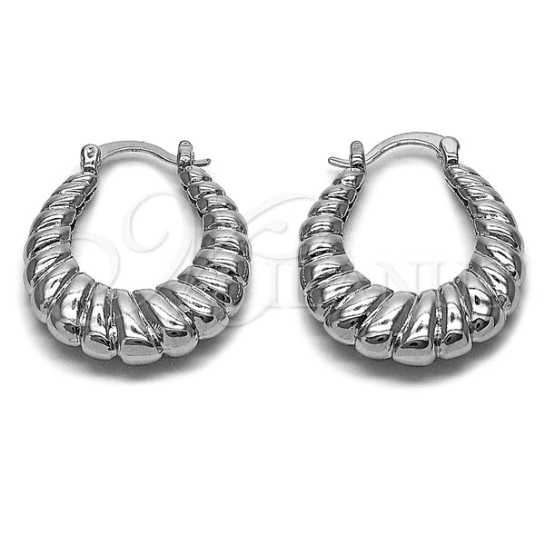 Rhodium Gold Filled Small Hoop, Polished, Rhodium Finish, 02.282.0158.24