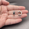 Rhodium Gold Filled Huggie Hoop, with Black Cubic Zirconia, Polished, Rhodium Finish, 02.282.0165.1.14