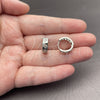 Rhodium Gold Filled Huggie Hoop, Arrow Design, with White Cubic Zirconia, Polished, Rhodium Finish, 02.282.0167.15