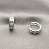 Rhodium Gold Filled Huggie Hoop, Arrow Design, with White Cubic Zirconia, Polished, Rhodium Finish, 02.282.0167.15