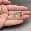 Rhodium Gold Filled Huggie Hoop, with Multicolor Cubic Zirconia, Polished, Rhodium Finish, 02.282.0170.12