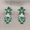 Rhodium Gold Filled Long Earring, with White and Green Cubic Zirconia, Polished, Rhodium Finish, 02.282.0140.2 for wholesale, additional product view 4