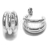 Sterling Silver Medium Hoop, Hollow Design, Polished, Silver Finish, 02.213.0455.2.20