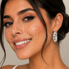 Sterling Silver Medium Hoop, Twist and Hollow Design, Polished, Silver Finish, 02.170.0489.1.30