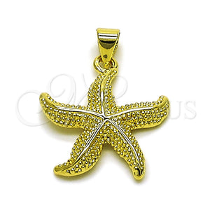 Oro Laminado Fancy Pendant, Gold Filled Style Star Design, Polished, Golden Finish, 05.459.0051