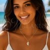 Oro Laminado Fancy Pendant, Gold Filled Style Snail Design, with White Cubic Zirconia and White Micro Pave, Polished, Golden Finish, 05.459.0060