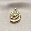 Oro Laminado Fancy Pendant, Gold Filled Style Snail Design, Polished, Golden Finish, 05.459.0062