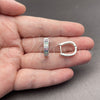 Rhodium Gold Filled Huggie Hoop, with Multicolor Cubic Zirconia, Polished, Silver Finish, 02.282.0187.14