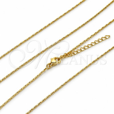 Oro Laminado Basic Necklace, Gold Filled Style Polished, Golden Finish, 04.341.0247.18 (01 MM Thickness, 17 Inches Length)