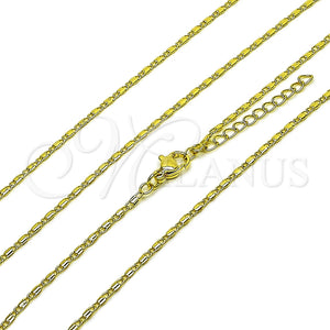 Oro Laminado Basic Necklace, Gold Filled Style Polished, Golden Finish, 04.341.0248.18 (Thickness, 17 Inches Length)