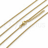 Oro Laminado Basic Necklace, Gold Filled Style Miami Cuban Design, Polished, Golden Finish, 04.213.0256.16 (Thickness, 17 Inches Length)