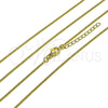 Oro Laminado Basic Necklace, Gold Filled Style Miami Cuban Design, Polished, Golden Finish, 04.213.0256.16 (Thickness, 17 Inches Length)