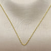 Oro Laminado Basic Necklace, Gold Filled Style Rolo and Paperclip Design, Polished, Golden Finish, 04.341.0250.18 (Thickness, 17 Inches Length)