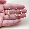 Oro Laminado Small Hoop, Gold Filled Style Twist Design, Polished, Golden Finish, 02.196.0260.20