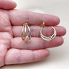 Oro Laminado Small Hoop, Gold Filled Style Polished, Tricolor, 02.196.0261.1.20