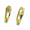 Oro Laminado Small Hoop, Gold Filled Style Polished, Tricolor, 02.196.0261.1.20