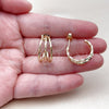 Oro Laminado Small Hoop, Gold Filled Style Twist Design, Polished, Golden Finish, 02.196.0262.20