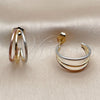 Oro Laminado Small Hoop, Gold Filled Style Polished, Tricolor, 02.196.0263.20