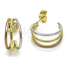 Oro Laminado Small Hoop, Gold Filled Style Polished, Tricolor, 02.196.0263.20
