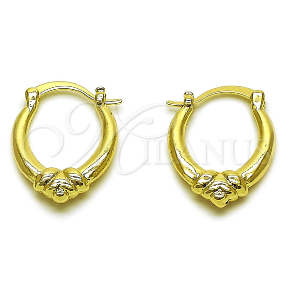 Oro Laminado Small Hoop, Gold Filled Style Polished, Golden Finish, 02.196.0264.18