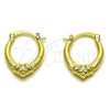 Oro Laminado Small Hoop, Gold Filled Style Polished, Golden Finish, 02.196.0264.18