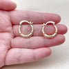 Oro Laminado Small Hoop, Gold Filled Style Heart Design, Polished, Golden Finish, 02.196.0266.18