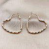Oro Laminado Medium Hoop, Gold Filled Style Heart and Hollow Design, Polished, Golden Finish, 02.196.0276.50
