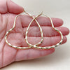 Oro Laminado Medium Hoop, Gold Filled Style Heart and Hollow Design, Polished, Golden Finish, 02.196.0276.60