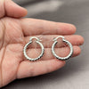 Rhodium Gold Filled Small Hoop, Diamond Cutting Finish, Rhodium Finish, 5.139.027.1.25