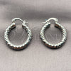Rhodium Gold Filled Small Hoop, Diamond Cutting Finish, Rhodium Finish, 5.139.027.1.25