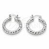 Rhodium Gold Filled Small Hoop, Diamond Cutting Finish, Rhodium Finish, 5.139.027.1.25