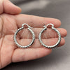 Rhodium Gold Filled Medium Hoop, Diamond Cutting Finish, Rhodium Finish, 5.139.027.1.30