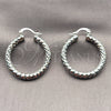Rhodium Gold Filled Medium Hoop, Diamond Cutting Finish, Rhodium Finish, 5.139.027.1.30