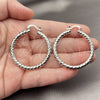 Rhodium Gold Filled Medium Hoop, Diamond Cutting Finish, Rhodium Finish, 5.139.027.1.40