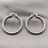 Rhodium Gold Filled Medium Hoop, Diamond Cutting Finish, Rhodium Finish, 5.139.027.1.40